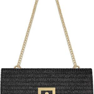 Straw Clutch Purse for Women Designer Evening Handbag Summer Beach Shoulder Cros